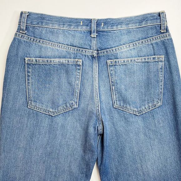 We The Free People Maggie Mid-Rise Straight Leg Crop Jean Sequoia Blue 27 - Picture 4 of 9